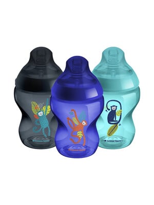 Tommee Tippee Closer to Nature Baby Bottles Blue - Pack of 3 (260 ml)